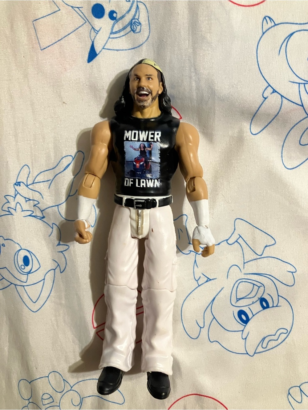 WWE Jakks Mower of Lawn Action Figure - Black Tee, White Pants